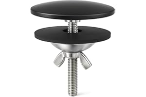 XNTONG - 2 Inch Faucet Hole Cover, Sink Hole Cover, Solid Brass Black Finish Kitchen Sink Tap Hole Plate Stopper Cover for Home Kitchen and Bathroom, Kitchen Sink Hole Covers (Black)