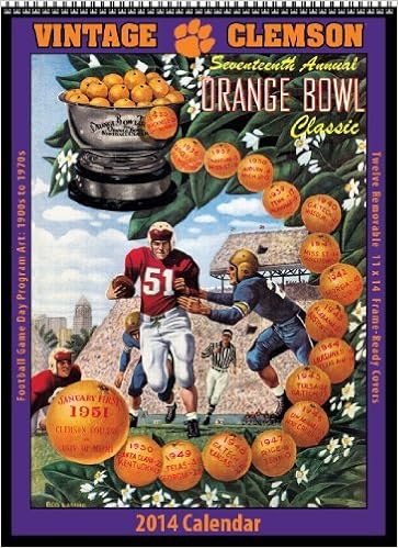 Clemson Tigers 2014 Vintage Football Calendar By Asgard