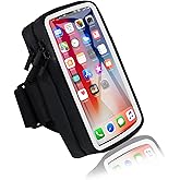 MOVOYEE Phone Holder for Running Armband Cell Phone Holder iPhone 16 16e 15 14 13 12 11 Pro Max Xs Xr X Plus SE Mini Galaxy Ultra S25 Note, Sports Arm Bag Bands Fit Exercise Gym Workout Runner Hiking