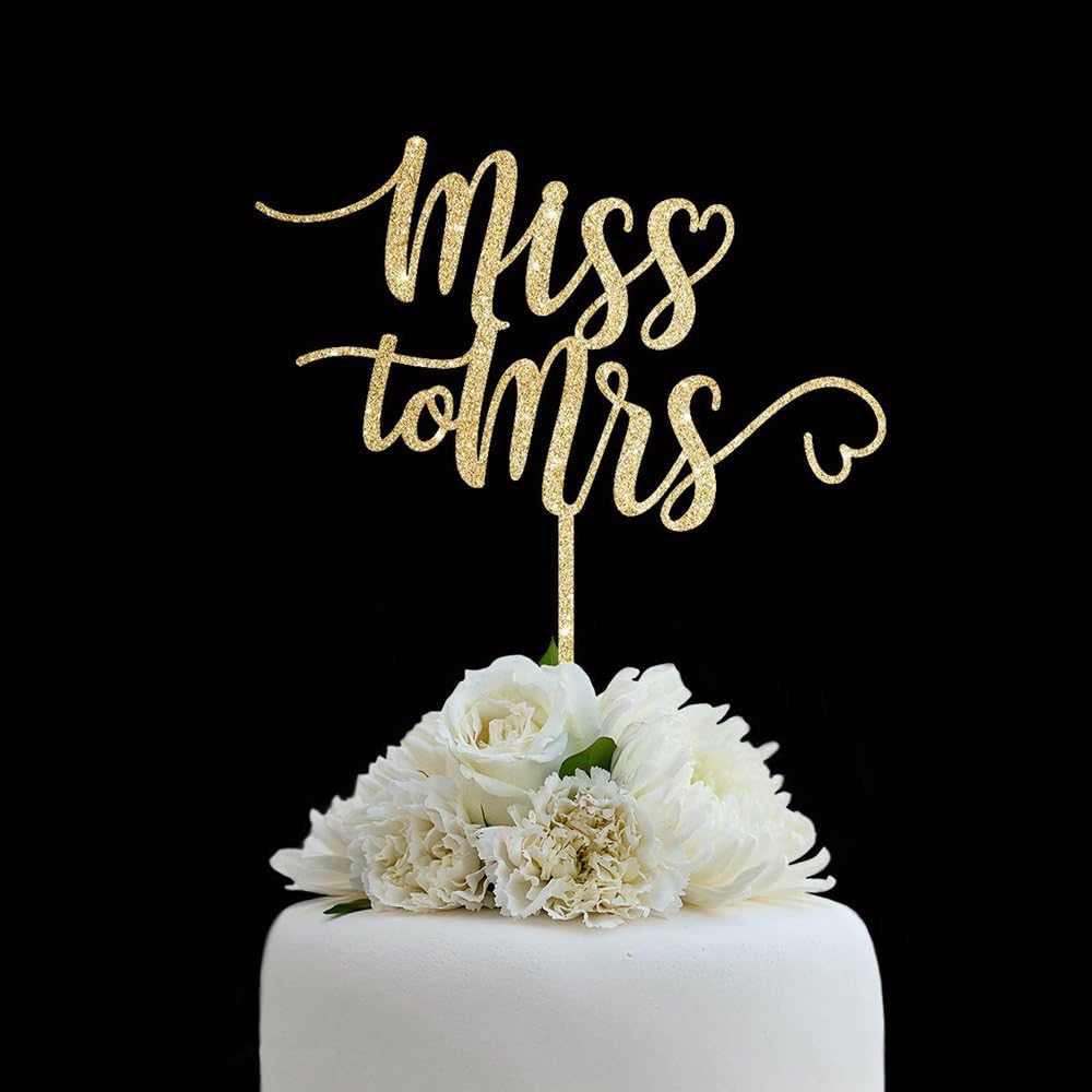 Bridal Shower Cake Topper Miss to Mrs 