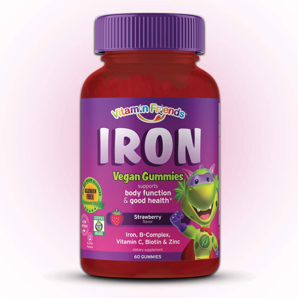 Vitamin Friends Kids Iron Gummies 60 CT. Vegan, Organic, Kosher