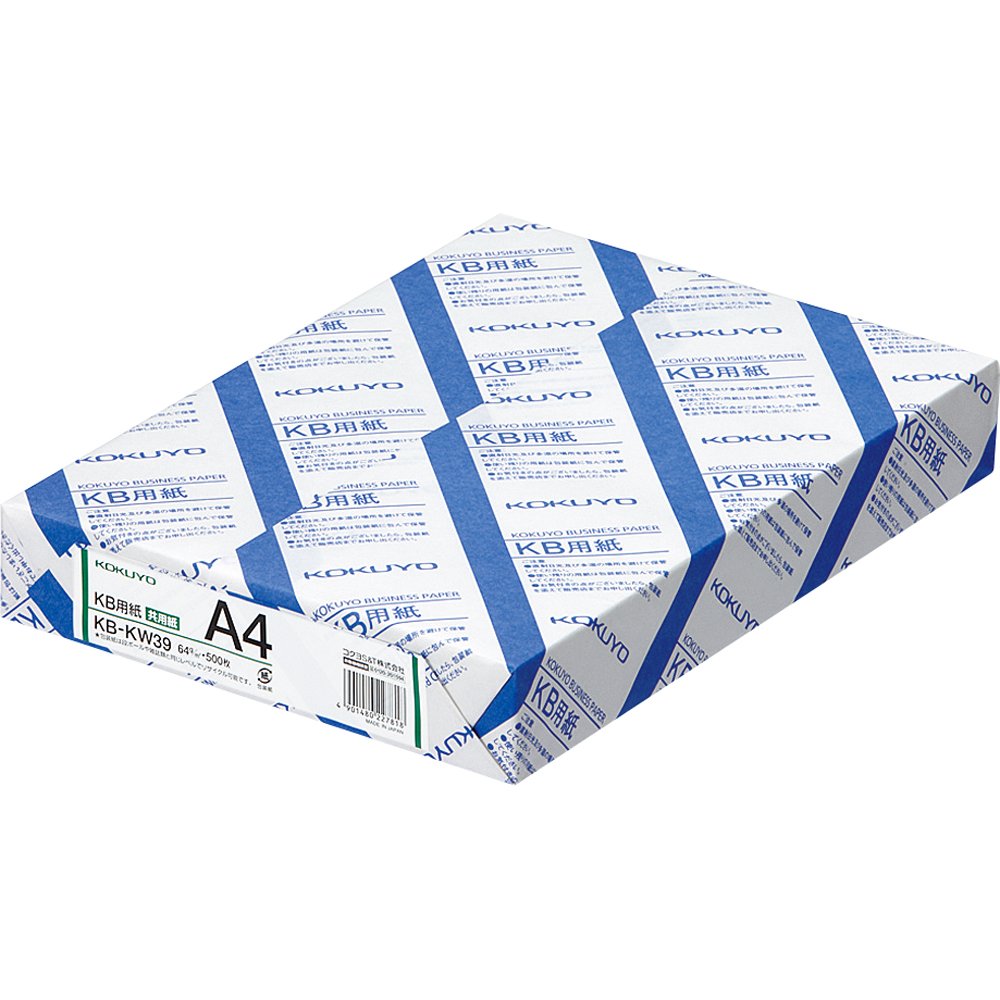 コクヨ コピー用紙 A4 紙厚0.09mm 500枚 PPC用紙 共用紙 KB-KW39商品画像