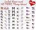 4th of July, I love America V2A. Set of 53 clear vinyl Peel and Stick nail art decals/stickers (NOT Waterslide) by One Stop Nails.