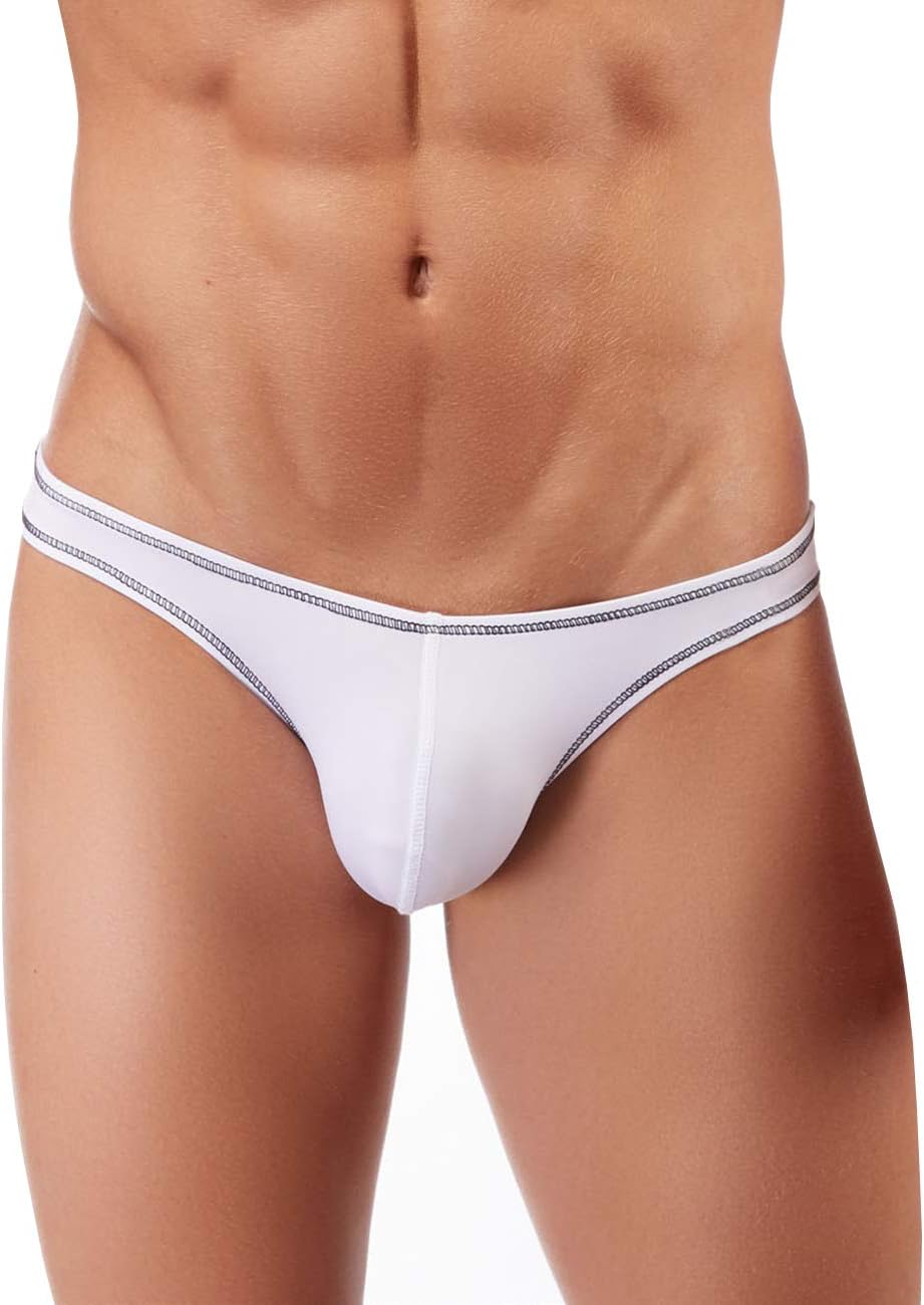 LOVERG Men's Innerwear Lingerie Thong Brief G String Underwear (Free Size Waist 28"-32" Inches)