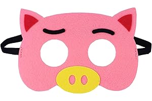 Jtnohx Felt Animal Masks, 10 Pcs Halloween Mask for Kids, Animal Costume for Birthday Party Supplies