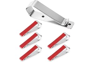 6pcs Stainless Steel Car Visor Clips, Sun Visor Clip DIY Mounting Kit Garage Door Opener Remote Clip Strong Hold Accessory fo