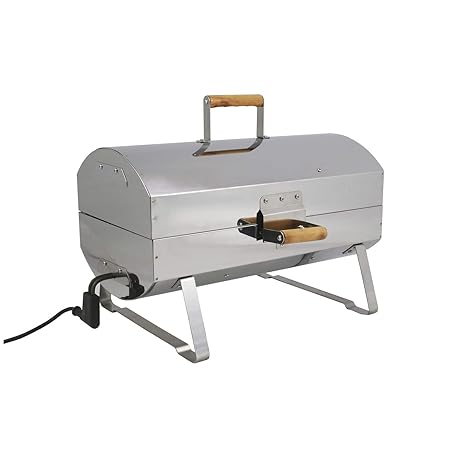 Muurikka TO6823 Nokkela Elektrogrill mit Markenzeichen auf Tragetasche, 1200 U, silberfarben, 59 x 37,5 x 44 cm