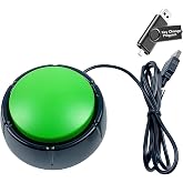 Programming USB Macro Keyboard, One Handed Enter Key Major Policy Decision Button, Default Enter Key, Control Keyboard for Game PC Switch Lottery Answer, USB Flash Drive With Change Program(Green)
