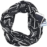 Shop Pop Fashion - Arrow Pattern Infinity Scarf with Hidden Zipper Pocket to store Phone, Keys, and Wallet