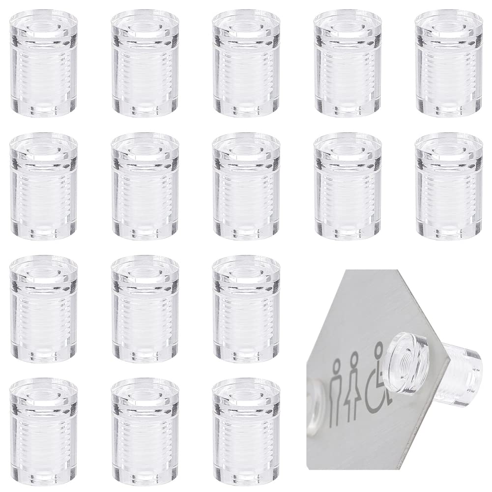 CRASPIRE 16 Sets Standoff Fixings Acrylic Sign Standoff Screws Sturdy Wall Mount Advertisement Fixings Bolts,Used for Billboards,Picture Frames,Glass Posters and Other Signs Display