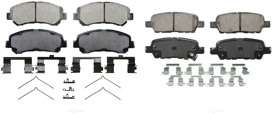 AutoDN Front and Rear 8PCS Ceramic Disc Brake Pads Set Compatible With NISSAN X-TRAIL 2010-11