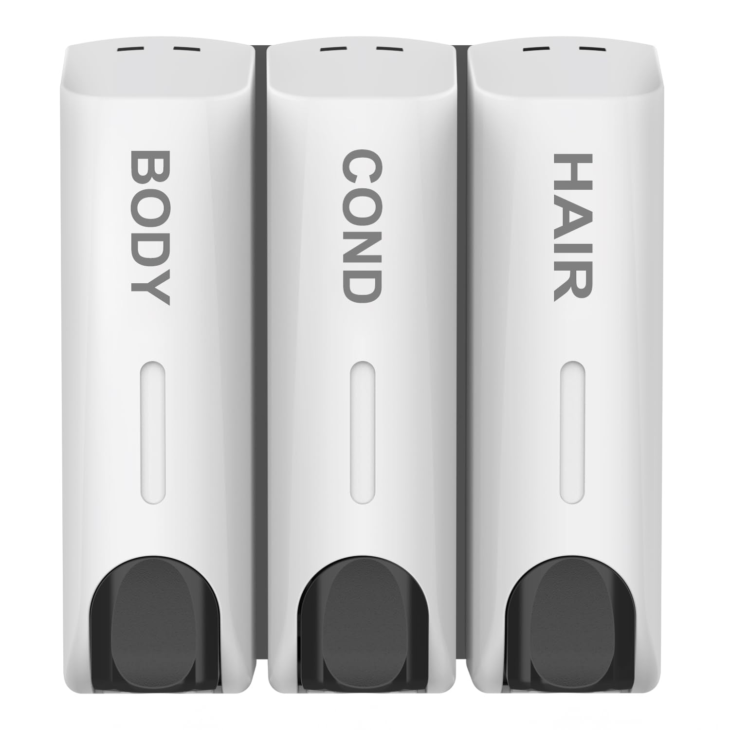 ILIKEPOW Soap Dispenser for Shower Gel Shampoo Conditioner Wall Mount Triple White