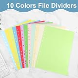 Thboxes File Dividers A4 12 Part 10 Pack Coloured Multi Hole Punched view 3
