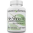 Natures Elements - He Shou Wu for Gray Hair - Chinese Herb Stimulates Hair Growth, Prepared Fo Ti Extract, 1,000 Milligrams Per Serving