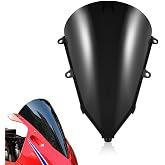 Double Bubble Windshield Deflector Fit for CBR650R 2019-2026, Black | Reduces Shoulder Wind Pressure, Protects from Wind, Bugs and Road Debris, Shatterproof Polycarbonate, Direct Bolt-on