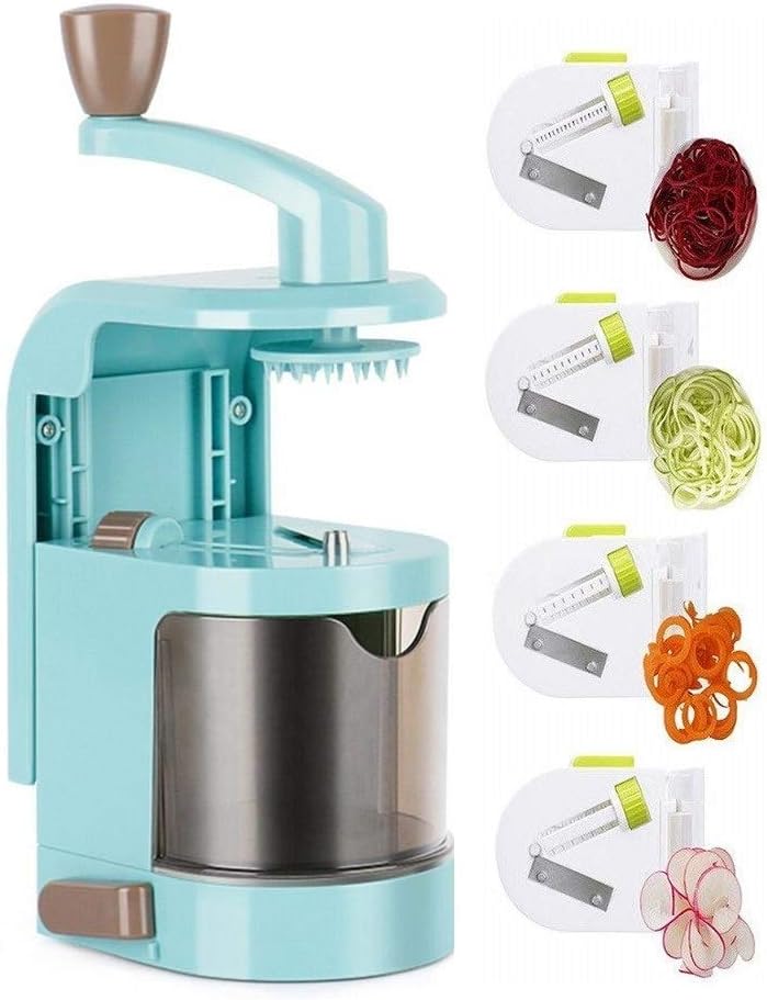 4 in 1 Vegetable Spiralizer Slicer Hand Held Vegetable Chopper for