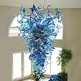 Zonstore Modern Art Deco Chandelier, Hand Blown