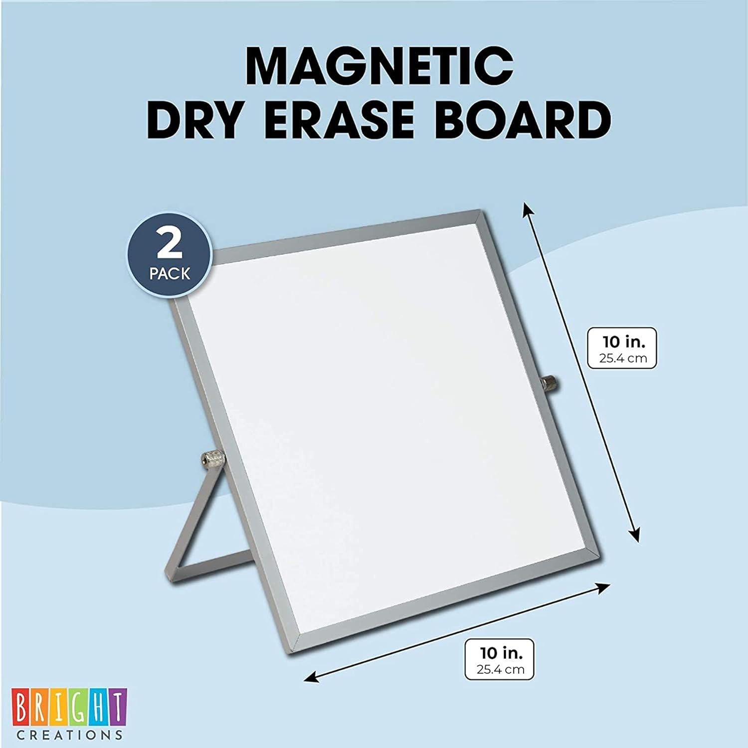 Magnetic Dry Erase Boards, Table Top Easels (10 x 10 Inches, 2 Pack) : Office Products