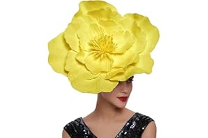 YURAOER Large Flower Fascinators for Women Tea Party Fancy Flower Hats Headwears for Girls Women Statement Accessories