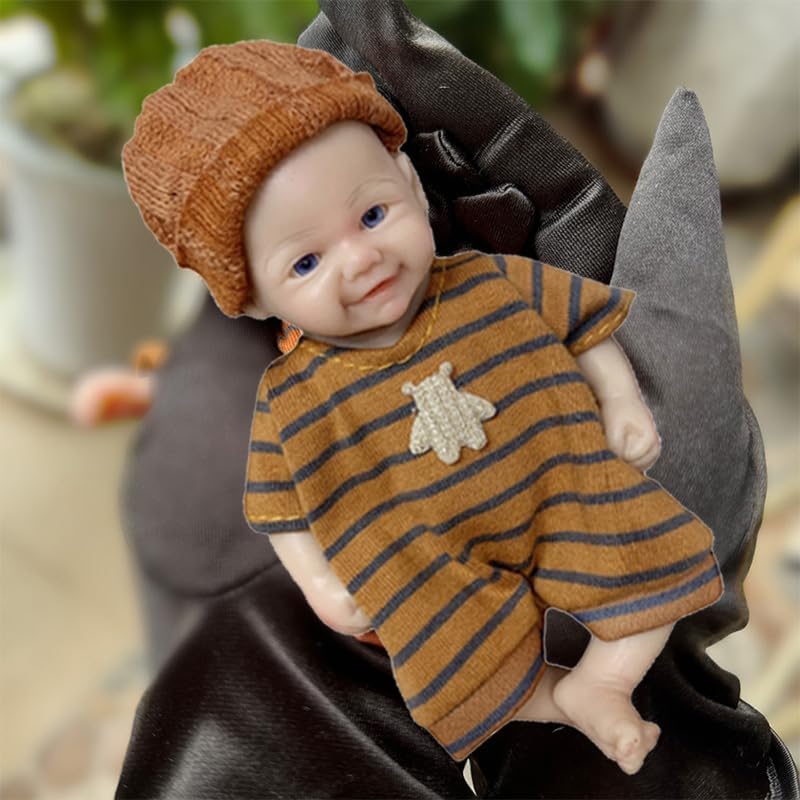 Photo 1 of Abenduot 5inch Mini Palm Soft Full Body Silicone Baby Doll Realistic Silicone Anatomically Correct Boy Doll