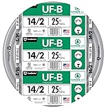 Woods Southwire 13054221 25ft 14/2 AWG Solid UF-B