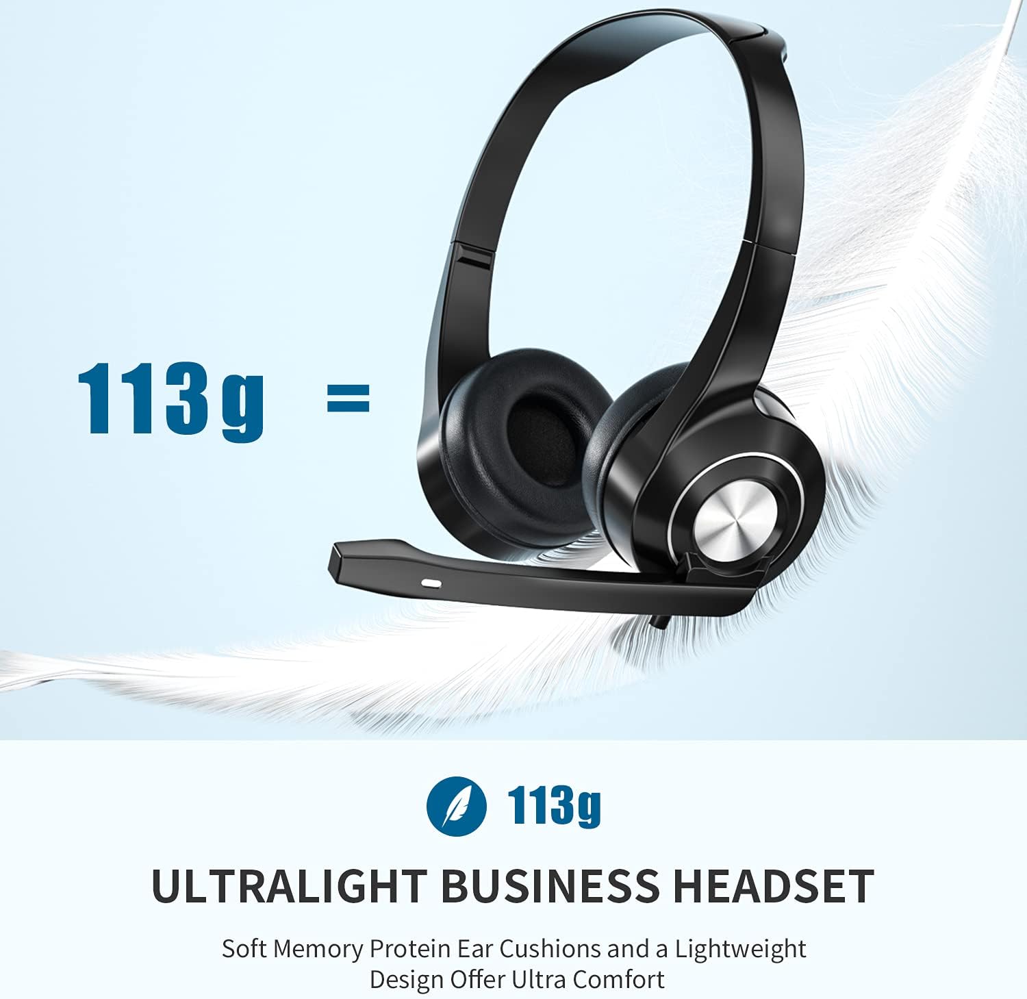Informatica videoconferenza webinar online Cuffie per PC con microfono  NIUQIGE Cuffie per ufficio aziendali con cancellazione del rumore ultra  comfort USB / 3,5 mm Cuffie per computer per Skype call center  urban-earth.co.uk