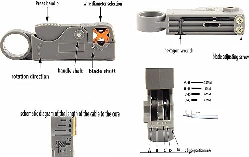 RG59 Cable Crimping Coax Compression Tool Kit – Crimper, Stripper, 40 F Male Connectors & 10 Female-to-Female Adapters For RG59/RG6 Cable, Satellite TV, Security RG59 Cable Crimping Coax Compression Tool Kit – Crimper, Stripper, 40 F Male Connectors & 10 Female-to-Female Adapters For RG59/RG6 Cable, Satellite TV, Security