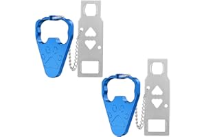 Yomisga Hotel Door Locks for Travelers Portable Door Lock for Travel Safety Latch from Inside, Extra Security Devices for Room Bedroom Apartment Traveling Essentials, Heavy Duty Aluminum (2, Blue)