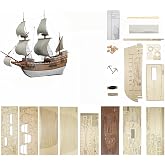 GAWEGM Wood Ship Model Building Kit - 1/96 May Flower 1620 Sail Boat | 1/96 Scale, May Flower 1620, Sailing Boat