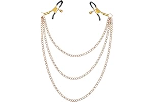 ZJFHTD Nipple Clamps Body Chain 3 Layers Adjustable Stainless Faux Body Piercing Jewelry Non-Piercing Body Clip for Women Men