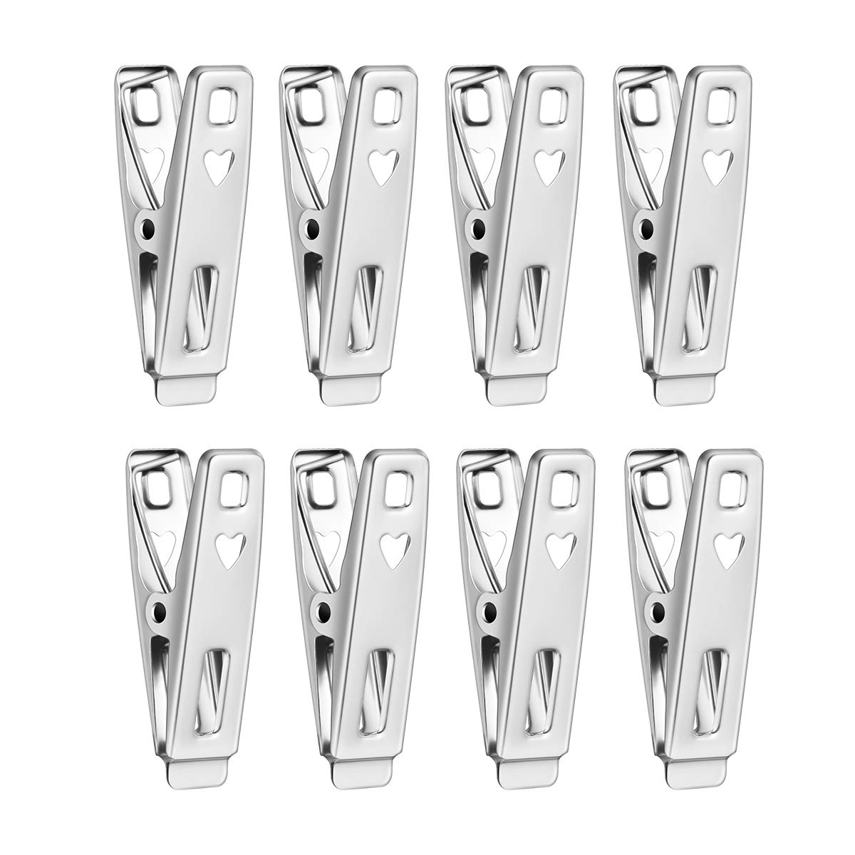 Bestomz, 40 Pack Stainless Steel Clothes Clips for Socks and Clothes Multi-Function