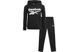 Reebok Boys Sweatpants Set - 2 Piece Fleece Pullover Hoodie Boys Sweatshirts and Youth Kids Jogger Sweatpants Athletic Sets