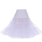 DRESSTELLS 50s Petticoat Skirts Women Vintage Tulle Underskirt Retro Tutu Crinoline