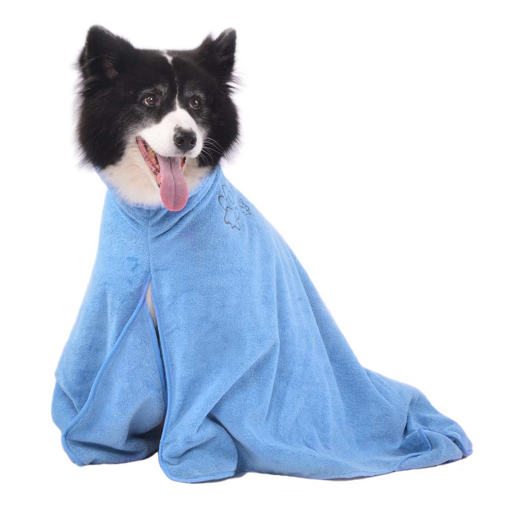 Winthome Dog Bathrobe Quick Drying Microfiber Bathrobe