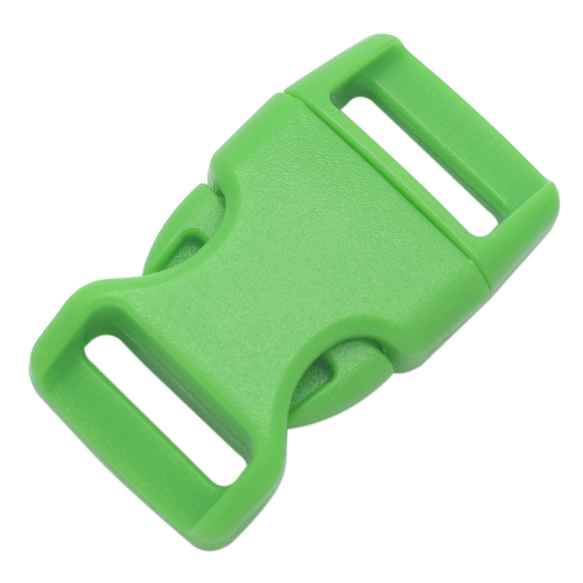KEEJEA 15 Pack Curved Side Quick Release Plastic Buckles for Paracord Bracelets Clasp/Pet Collar 15mm (5/8 inch) Webbing/Backpack Straps (Green)