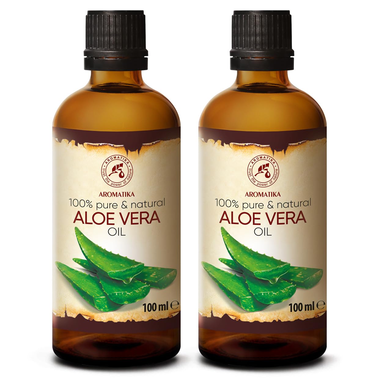 Aloe Vera Pure Oil 200ml - Aloe Barbadensis Leaf Extract - Brasil - 100% Pure & Natural 200ml - Best Facial Oils - Skin - Hair - Body - Massage - Bath - Baby Oil - Glass Bottle - Oil Aloe Vera