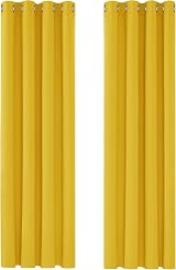 Deconovo Energy Saving Blackout Curtains 2 Panels Yellow 52x63 Inch view 8