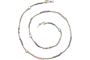 GINTEI Glasses Chain for Women Crystal Beaded Eyeglasses Holders Around Neck for Sunglasses Glasses Eyeglass Chain