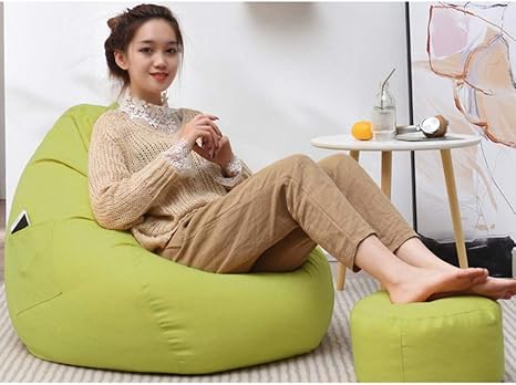 Amazon ビーズクッション カバー ビーズソファー用 カバー 綿麻製 90 100 手触り 優しい ファスナー 着替え ビーズクッションカバー 補充バック付き クッションカバー おしゃれ プレゼント ひとり暮らし おうち時間 手芸 グリーン Diy ビーズクッション 座椅子