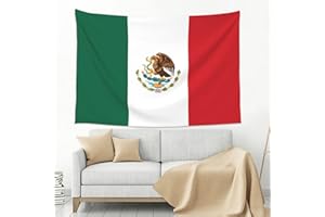 QKLGXLOBAL Mexican Flag Wall Decoration Tapestry Mexico Flag Art Tapestry Wall Hanging Large Tablecloths 60 X 40 Inch for Bedroom Living Room Dorm Room Home Decor
