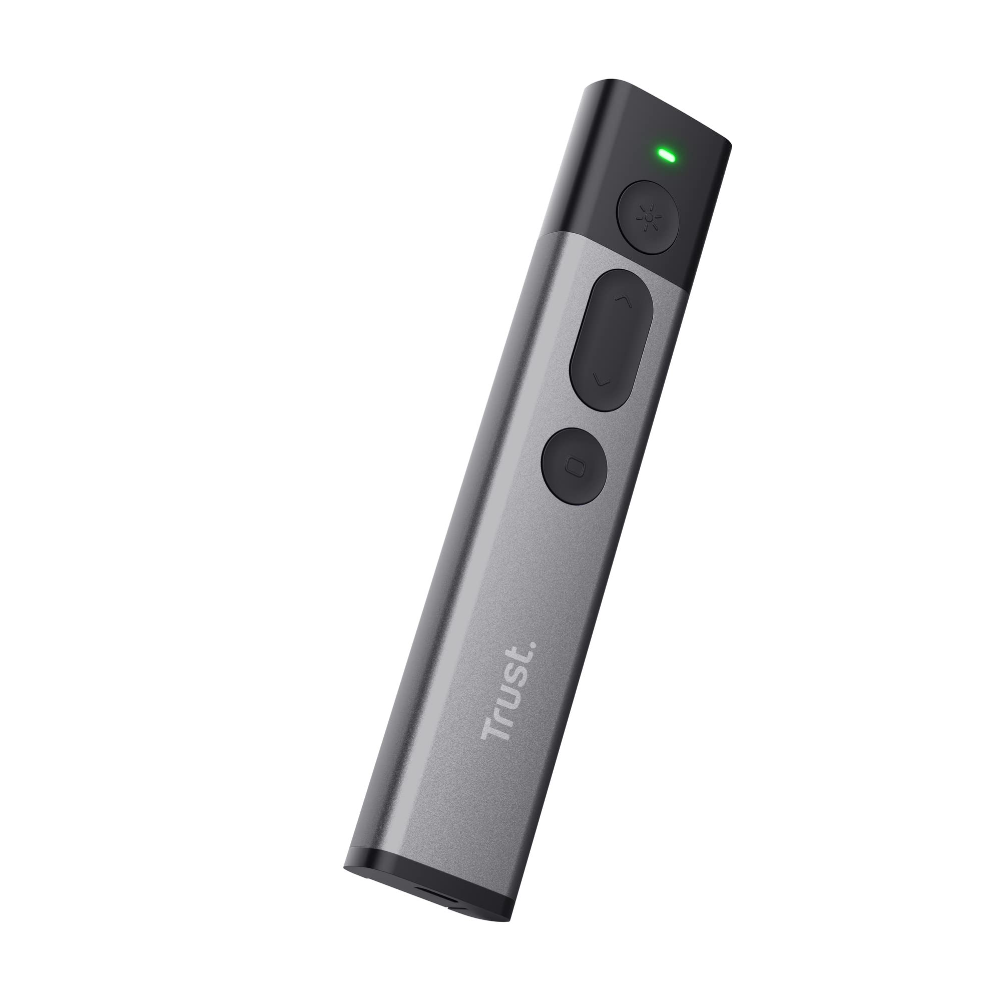 Trust Kazun Wireless Presenter, 4 Powerpoint Functions (Next Slide, previous Slide, Start/Stop, Blackscreen), Grey