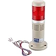 Baomain Alarm Warning Light 24V DC Industrial Buzzer Continuous Red LED Signal Tower LTP-502TJ
