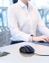 TECKNET USB Wired Mouse 6400 DPI 6-Button Ergonomic USB Plug and Play view 8
