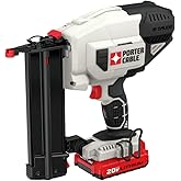 PORTER-CABLE 20V MAX Cordless Brad Nailer, Nail Gun 18 Guage, Battery and Charger Included (PCC790LA)