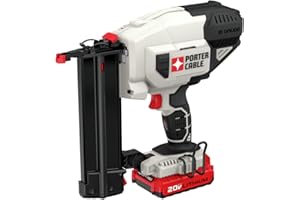 PORTER-CABLE 20V MAX Cordless Brad Nailer, Nail Gun 18 Guage, Battery and Charger Included (PCC790LA...