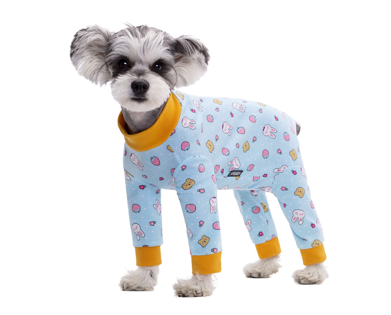BT Bear Small Dog Clothes,Elastic Pet Onesie Clothes Protect Joints Anti-hair Anti Licking,Wound Protection Puppy Pajamas PJS Dog Jumpsuit For Small Dogs(S,Blue) — image 1