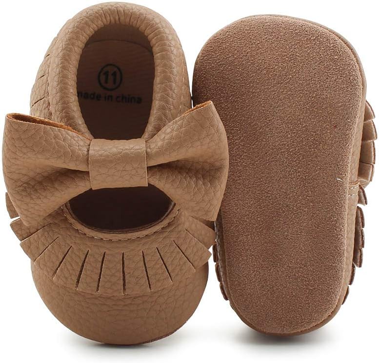 Infant Toddler Baby Soft Sole Tassel Bowknot Moccasinss Crib Shoes