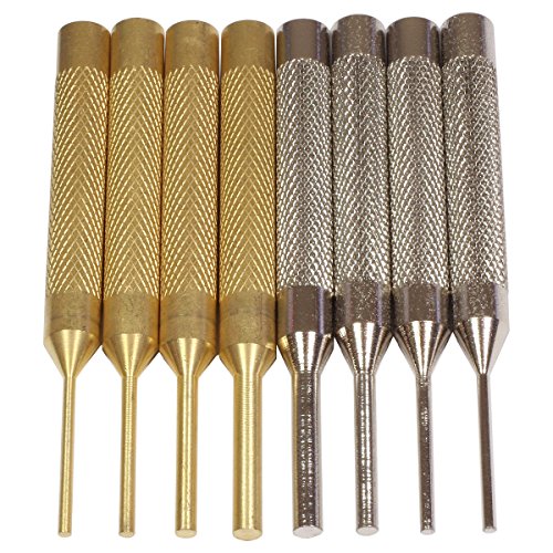 Brass Pin Punch Set Hardened Steel Punches Hand Tool Gunsmithing 8pcs