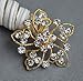 Your Perfect Gifts 40 pcs Gold Rhinestone Brooches Set Crystal Wedding Invitation Brooch Bouquet Wholesale Lot AMBR664