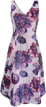 purple fit and flare dress